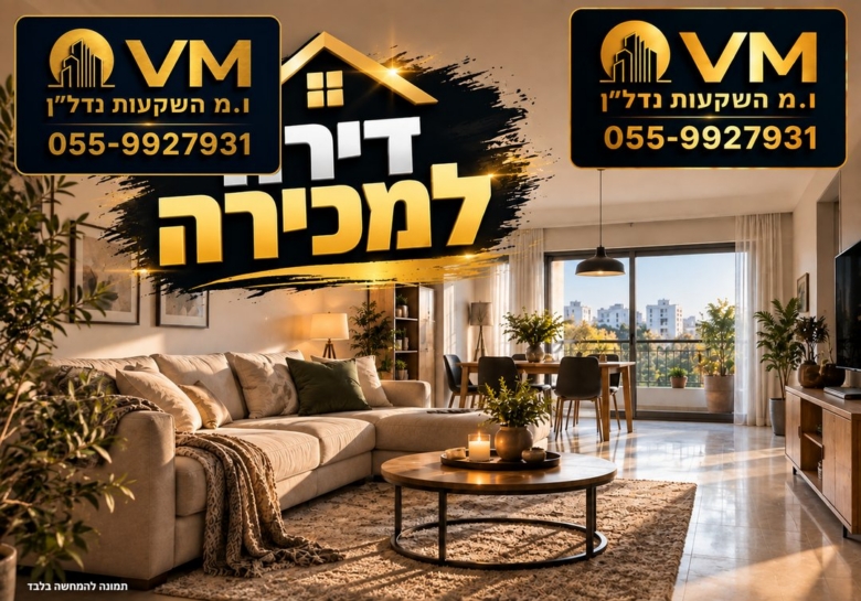 יעקב 38 רחובות – למכירה דירת 4.5 חדרים